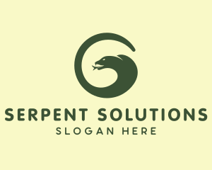 Serpent - Snake Serpent Letter G logo design