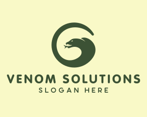 Venom - Snake Serpent Letter G logo design