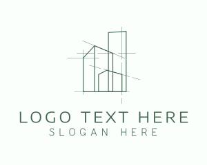 Structure - Green Property Contractor logo design