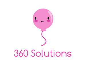 Pink Kawaii Balloon logo design