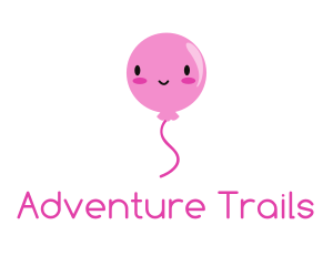 Pink Kawaii Balloon logo design