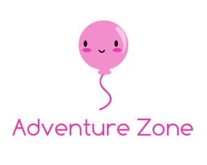 Pink Kawaii Balloon logo design