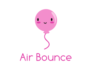 Pink Kawaii Balloon logo design