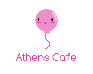 Pink Kawaii Balloon logo design