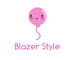 Pink Kawaii Balloon logo design