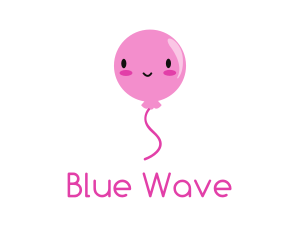 Pink Kawaii Balloon logo design