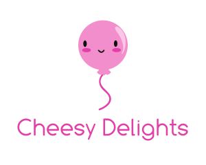 Pink Kawaii Balloon logo design