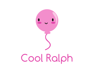 Pink Kawaii Balloon logo design