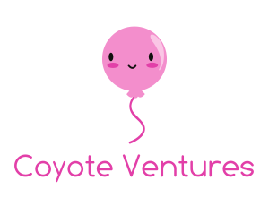 Pink Kawaii Balloon logo design