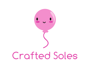 Pink Kawaii Balloon logo design