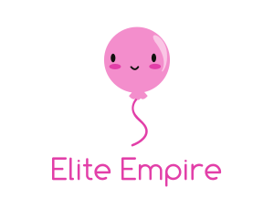 Pink Kawaii Balloon logo design