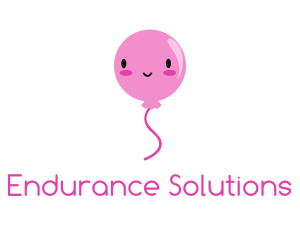 Pink Kawaii Balloon logo design