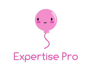 Pink Kawaii Balloon logo design