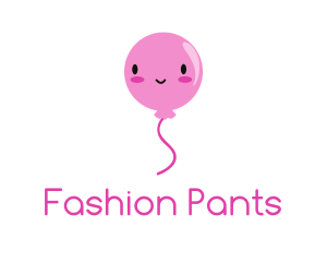 Pink Kawaii Balloon logo design