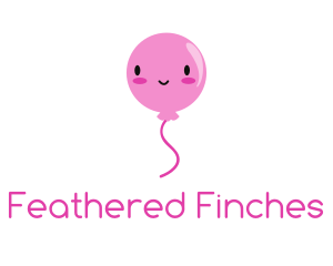 Pink Kawaii Balloon logo design