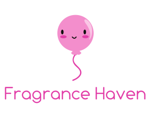 Pink Kawaii Balloon logo design