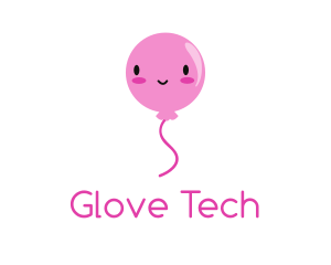 Pink Kawaii Balloon logo design