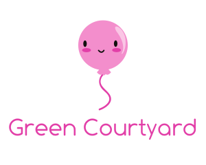 Pink Kawaii Balloon logo design