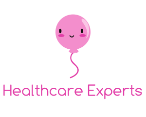 Pink Kawaii Balloon logo design