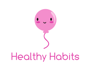 Pink Kawaii Balloon logo design