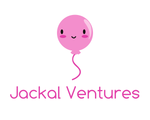 Pink Kawaii Balloon logo design