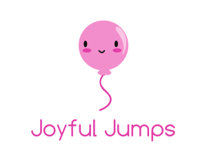 Pink Kawaii Balloon logo design