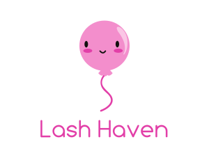 Pink Kawaii Balloon logo design