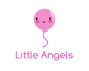 Pink Kawaii Balloon logo design