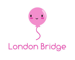 Pink Kawaii Balloon logo design