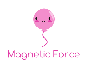 Pink Kawaii Balloon logo design