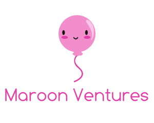 Pink Kawaii Balloon logo design