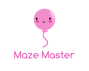 Pink Kawaii Balloon logo design