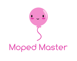 Pink Kawaii Balloon logo design