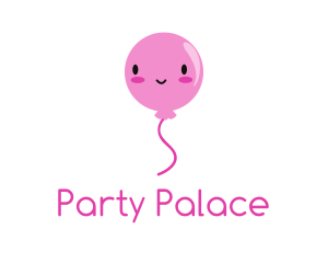 Birthday - Pink Kawaii Balloon logo design