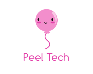 Pink Kawaii Balloon logo design