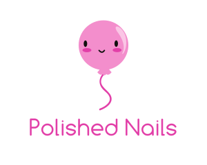 Pink Kawaii Balloon logo design