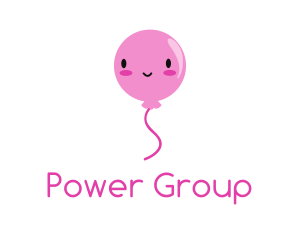 Preschool - Pink Kawaii Balloon logo design