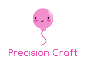 Pink Kawaii Balloon logo design