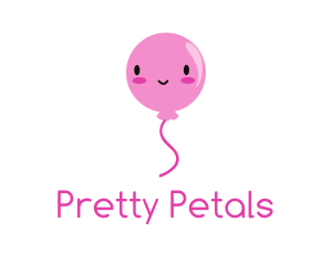 Pink Kawaii Balloon logo design