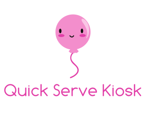 Pink Kawaii Balloon logo design