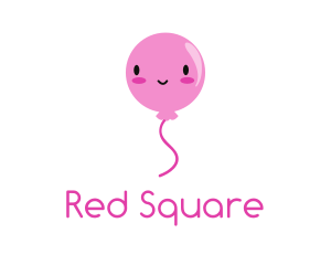 Pink Kawaii Balloon logo design