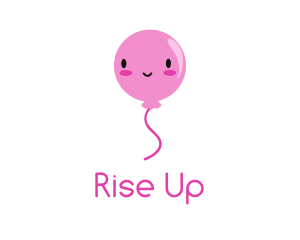 Pink Kawaii Balloon logo design