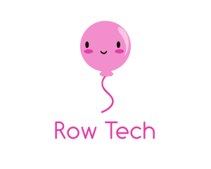 Pink Kawaii Balloon logo design