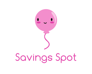 Pink Kawaii Balloon logo design