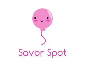 Pink Kawaii Balloon logo design