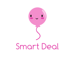 Pink Kawaii Balloon logo design