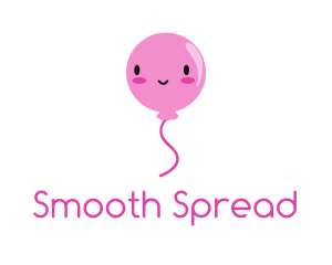 Pink Kawaii Balloon logo design