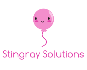 Pink Kawaii Balloon logo design