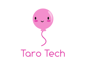 Pink Kawaii Balloon logo design