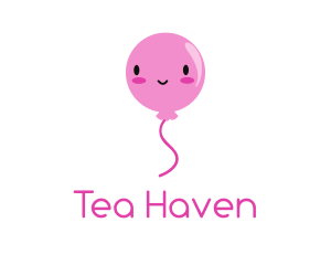 Pink Kawaii Balloon logo design